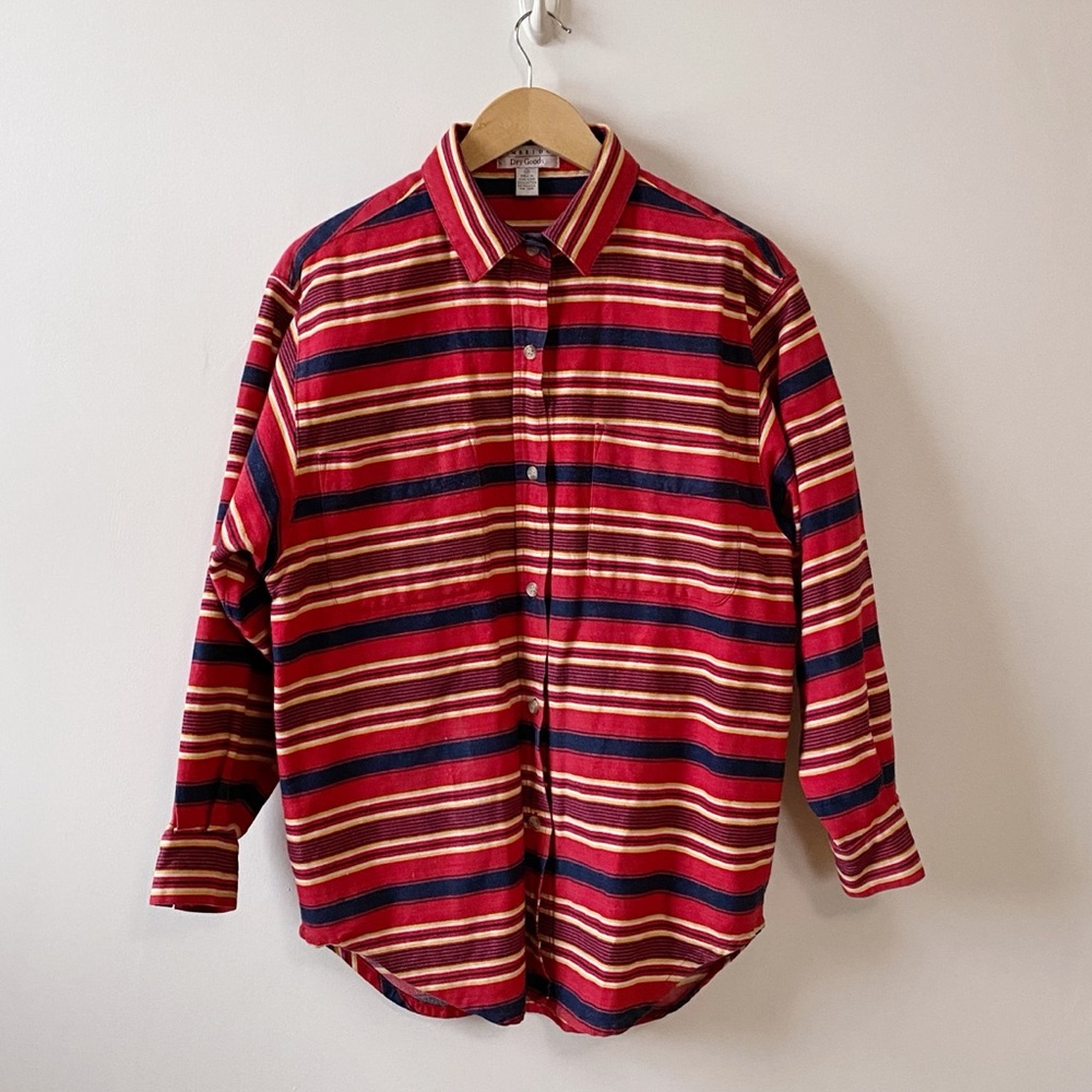 Vintage Striped Shirt Jacket Shacket